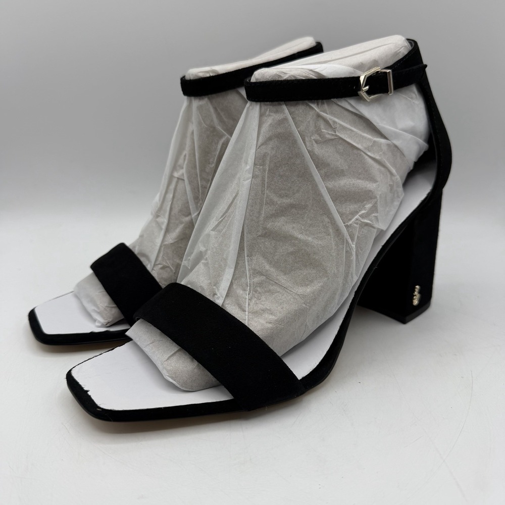 Sam Edelman Women's 9.5 M Daniella Shoes Heeled‎ Sandal Black Suede Interview
